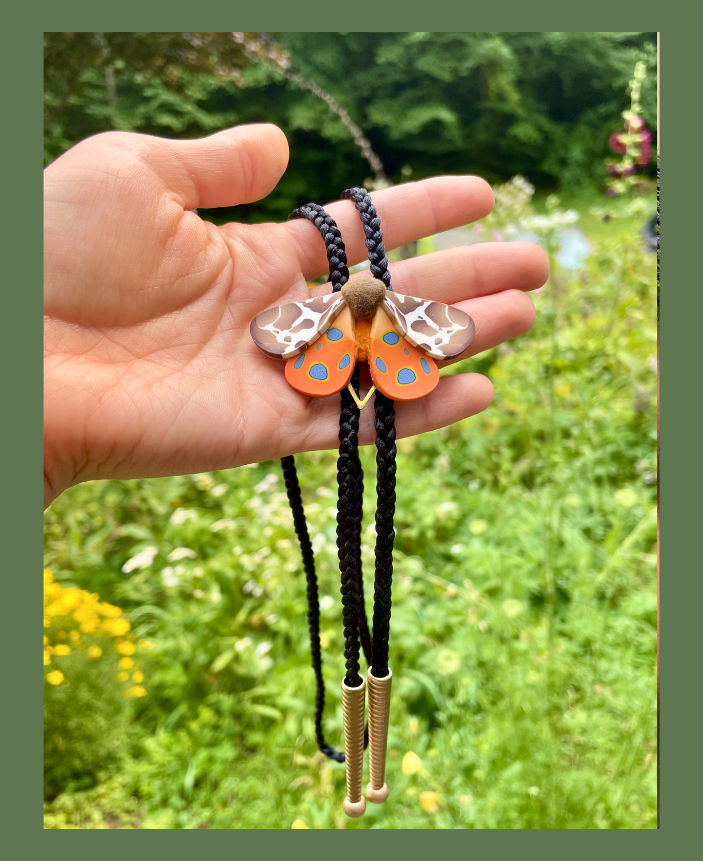 Garden Tiger Moth Bolo Tie