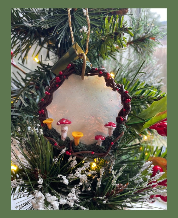 Amanita and Chanterelle Wreath Ornament