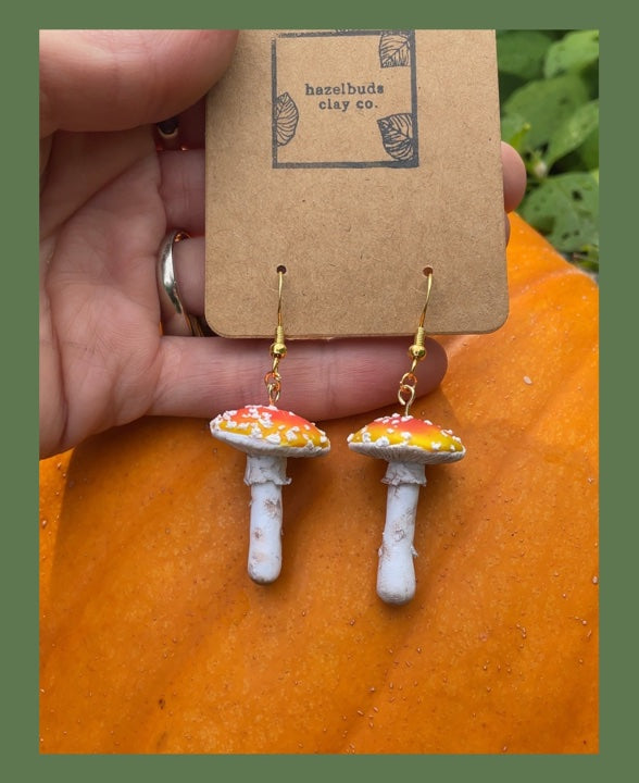 Amanita Muscaria Earrings