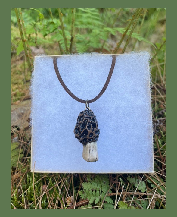 Morel Mushroom Pendant
