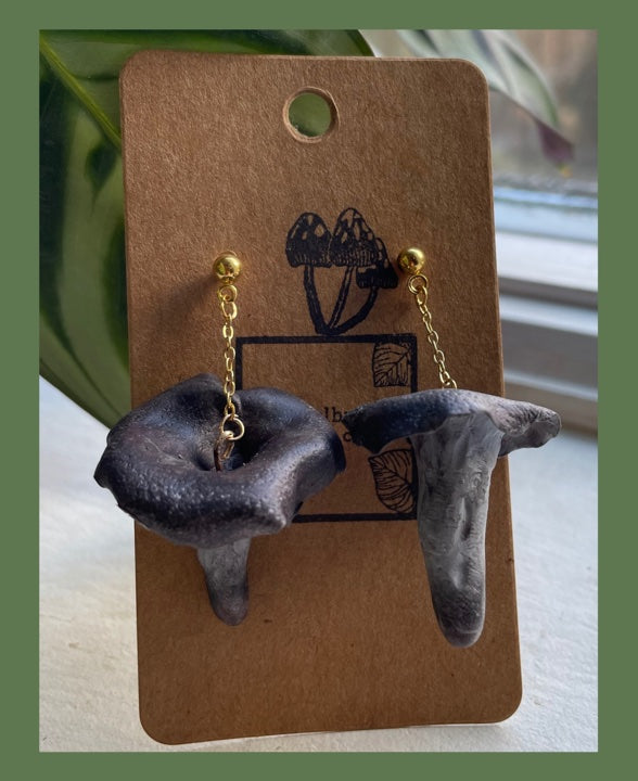 Black Trumpet Earrings