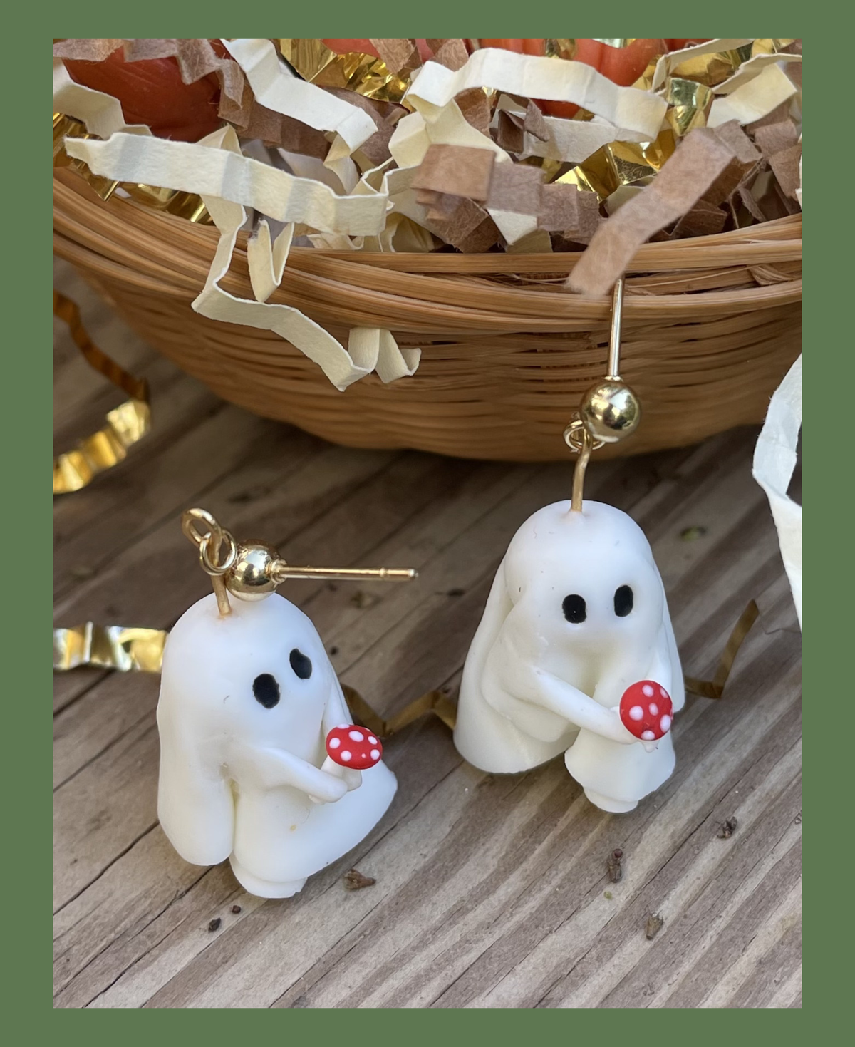 Forager Ghost Earrings *GLOW IN THE DARK!*