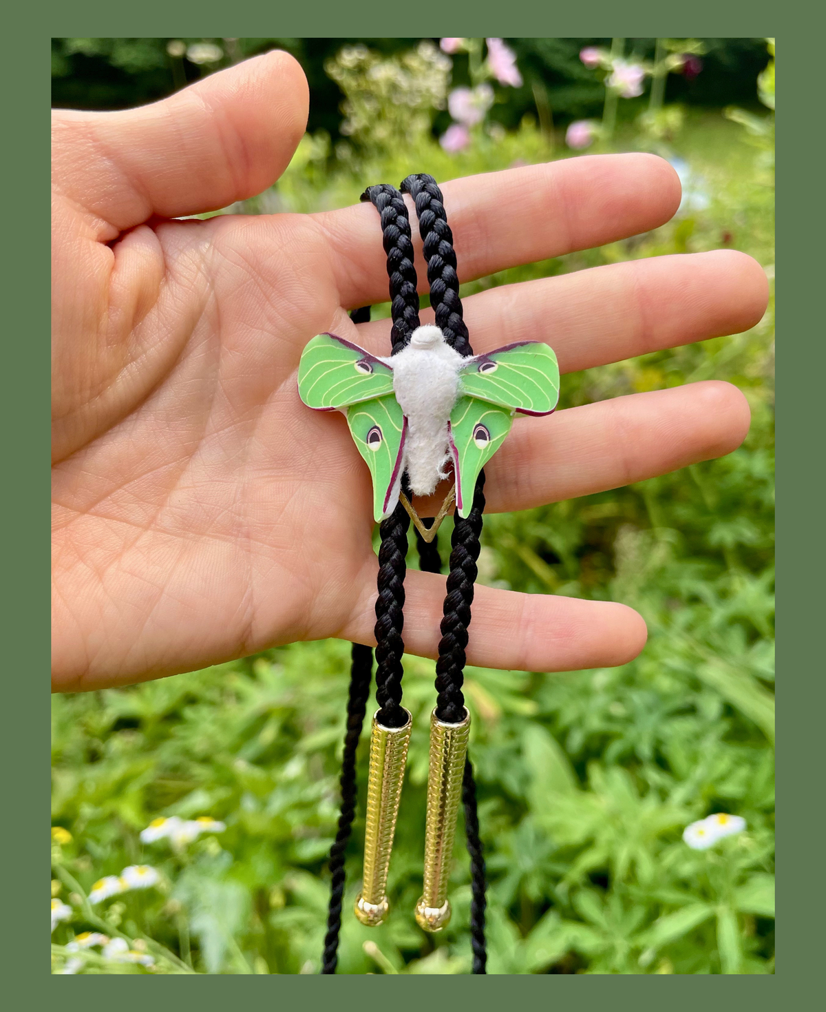 Luna Moth Bolo Tie *GLOW IN THE DARK*