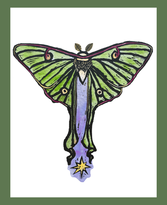 Luna Moth Sticker