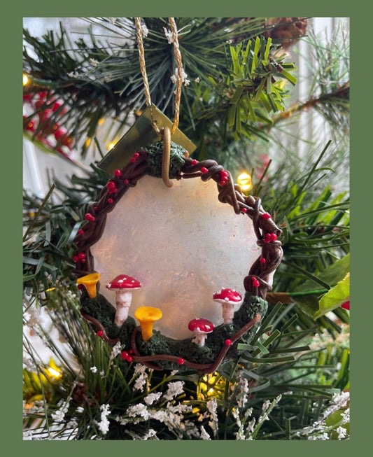 Amanita and Chanterelle Wreath Ornament